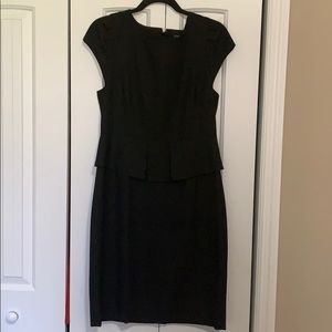 JCrew black peplum dress. NWOT. Size 10